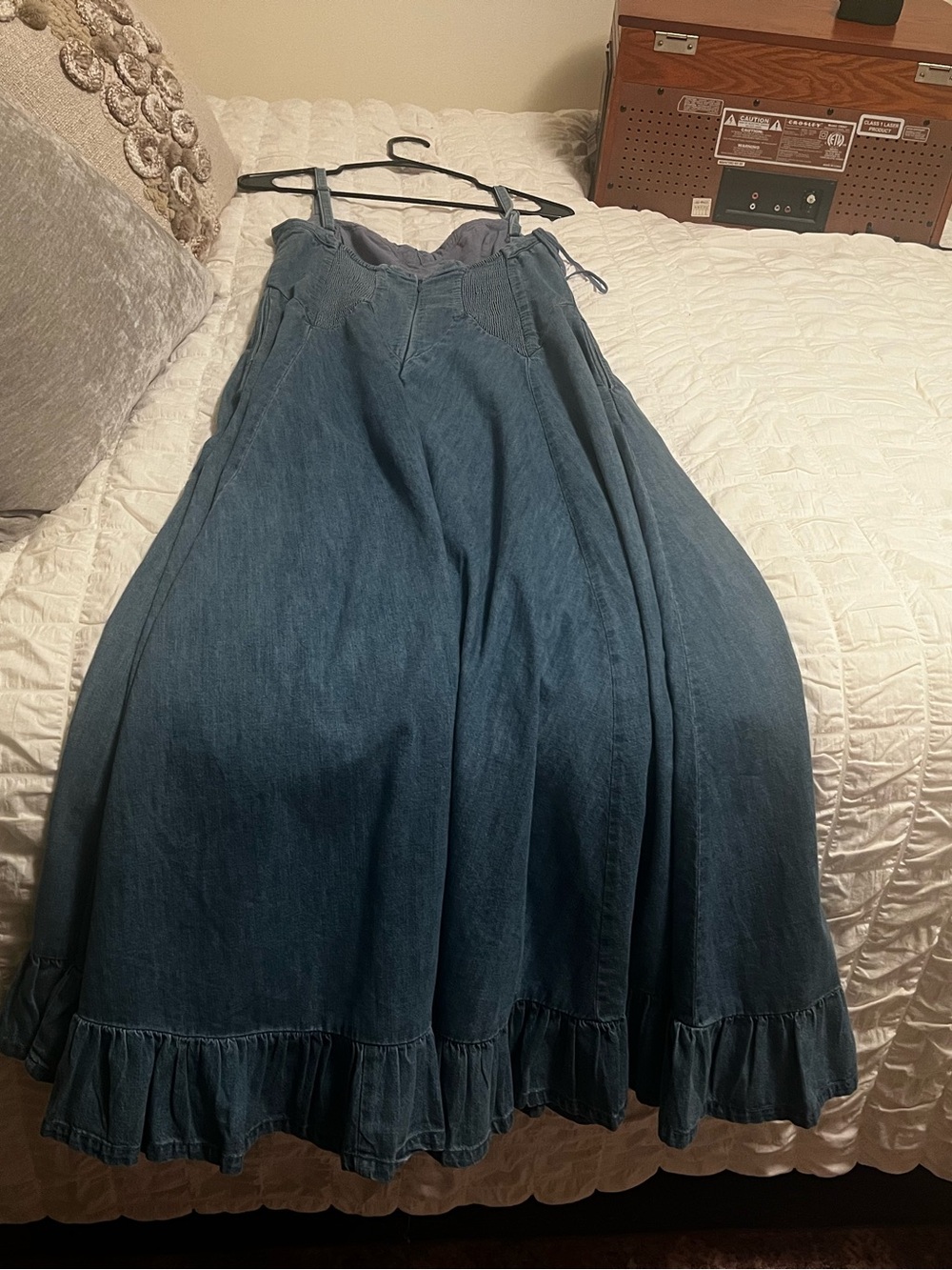 Free People Soft Blue Denim Spaghetti Strap Maxi Dress - Picture 5 of 7